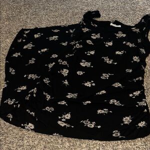 Black Floral Sleeveless Maternity Dress